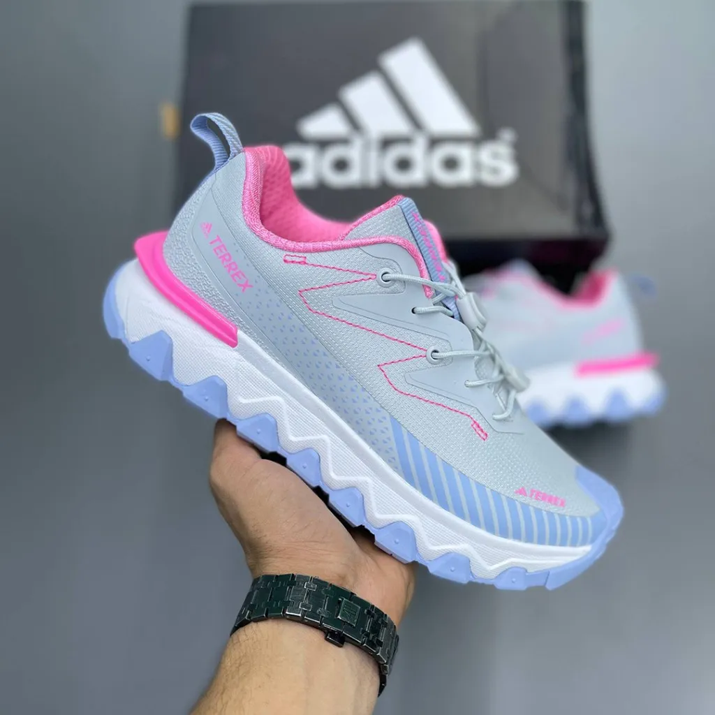 آدیداس ترکس طوسی آبی صورتی adidas Terrex - تصویر 2