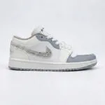 جردن ۱ لو نگینی سفید خاکستری Jordan 1 Low Sail Soft Pearl IH7323-100