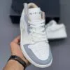 جردن ۱ لو نگینی سفید خاکستری Jordan 1 Low Sail Soft Pearl IH7323-100 - تصویر 5