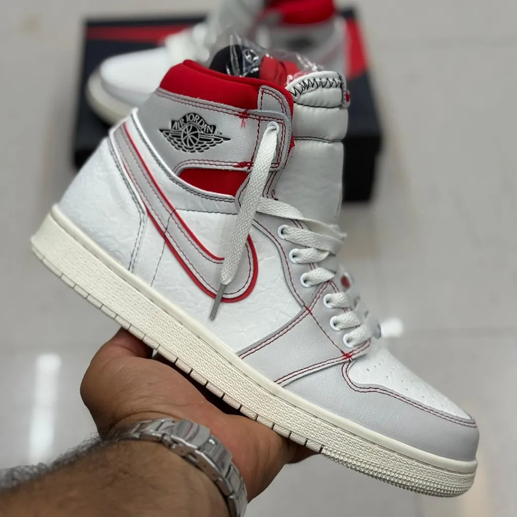 Jordan 1 Retro High Phantom Gym Red - تصویر 3