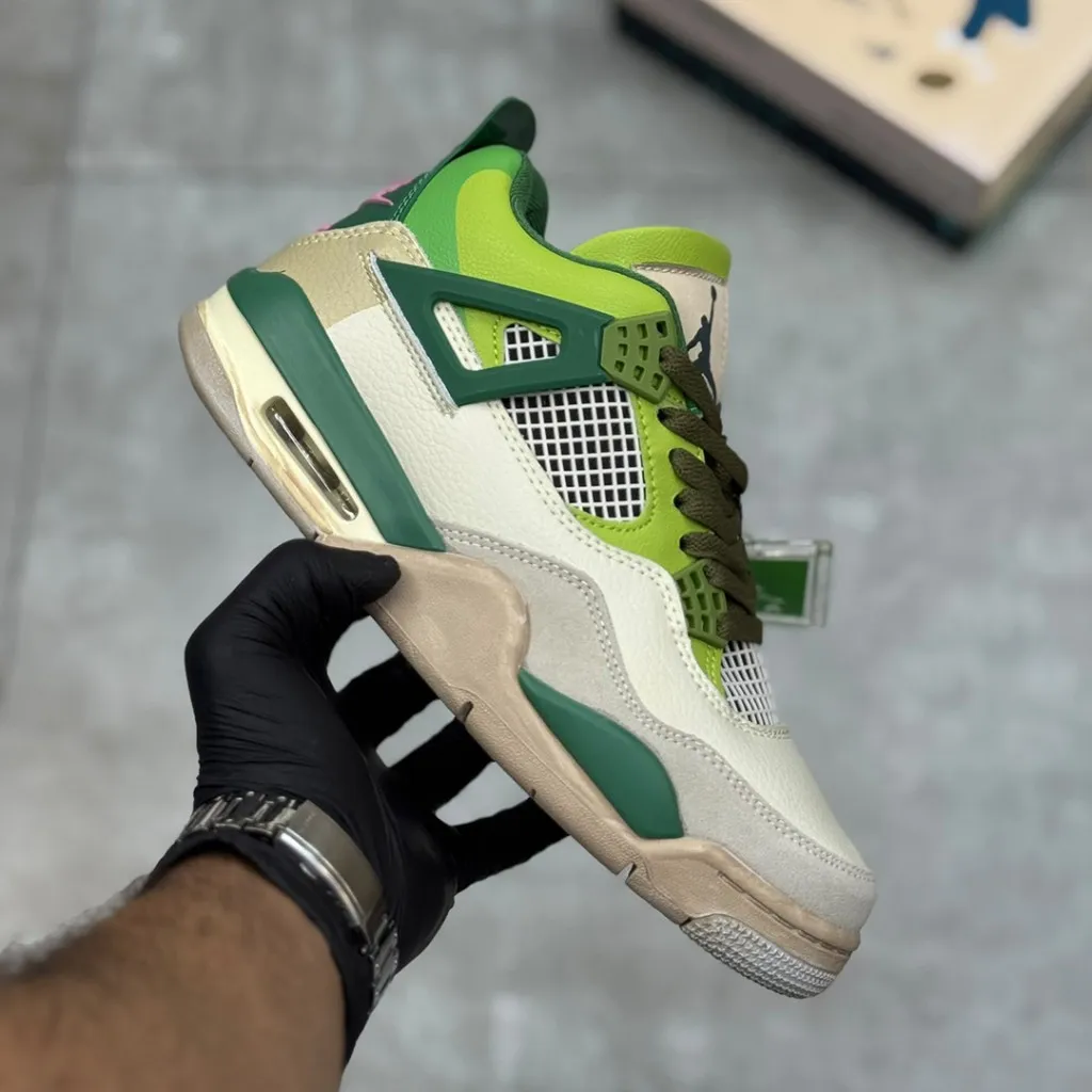 ایر جردن 4 اسنورلکس سبز Nike Air Jordan 4 Retro Snorlax Green - تصویر 2