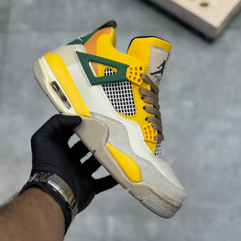 ایر جردن 4 اسنورلکس زرد Nike Air Jordan 4 Retro Snorlax Yellow ایر جردن 4 اسنورلکس زرد Nike Air Jordan 4 Retro Snorlax Yellow - تصویر 2