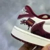نایک ایر جردن وان لو استاسی کرم زرشکی Nike Air Jordan 1 Low Stussy Cream Burgundy - تصویر 2