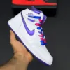 کفش نایک ایر جردن وان ساقدار سفید بنفش خاص Nike Air Jordan 1 High White Purple - تصویر 3