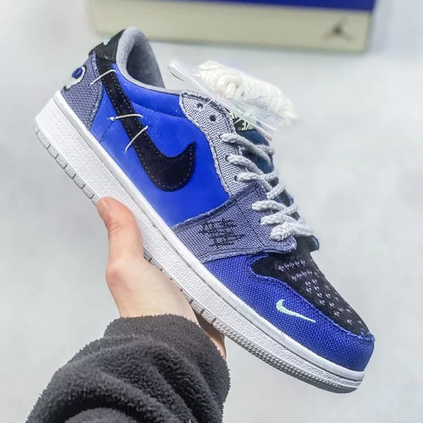 نایک جردن وان وودو Zion Williamson x Air Jordan 1 Low Voodoo Blue آبی نایک جردن وان وودو Zion Williamson x Air Jordan 1 Low Voodoo Blue آبی