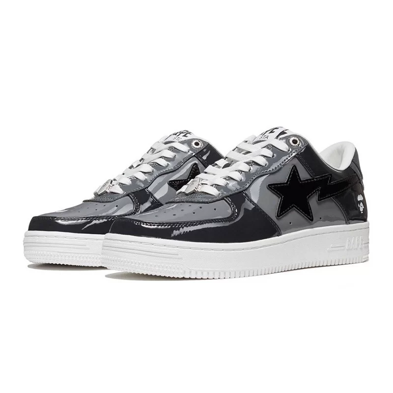بتینگ ایپ بیپ استا A Bathing Ape Bape Sta Low Grey Black - تصویر 2