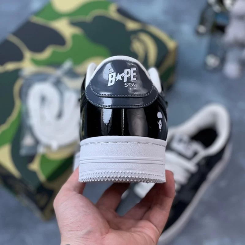بتینگ ایپ بیپ استا A Bathing Ape Bape Sta Low Grey Black - تصویر 3