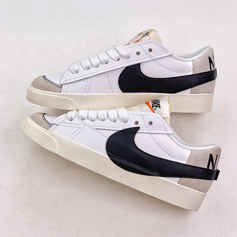 نایک بلیزر جامبو Nike Blazer Low 77 Jumbo White Black Sail سفید مشکی - تصویر 2