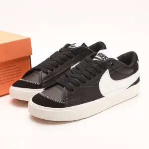 نایک بلیزر جامبو Nike Blazer Low 77 Jumbo Black Sail White مشکی سفید نایک بلیزر جامبو Nike Blazer Low 77 Jumbo Black Sail White مشکی سفید