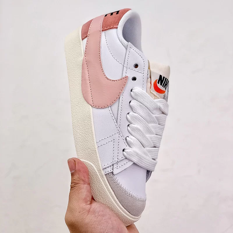 نایک بلیزر جامبو Nike Blazer Low 77 Jumbo White Pink Oxford سفید صورتی آکسفورد - تصویر 2