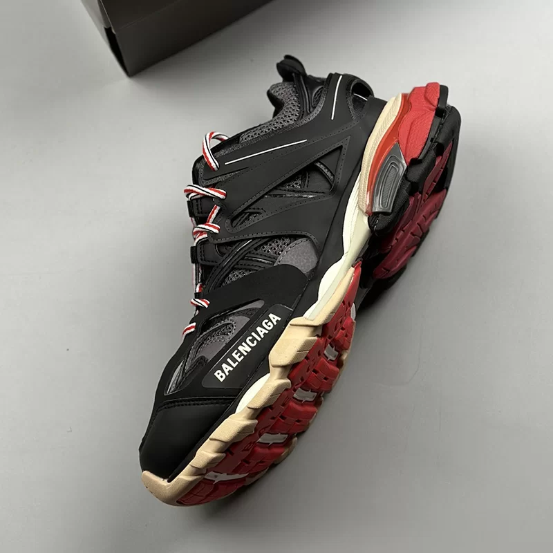 بالنسیاگا ترک Balenciaga Track Black Grey Red مشکی خاکستری قرمز - تصویر 4