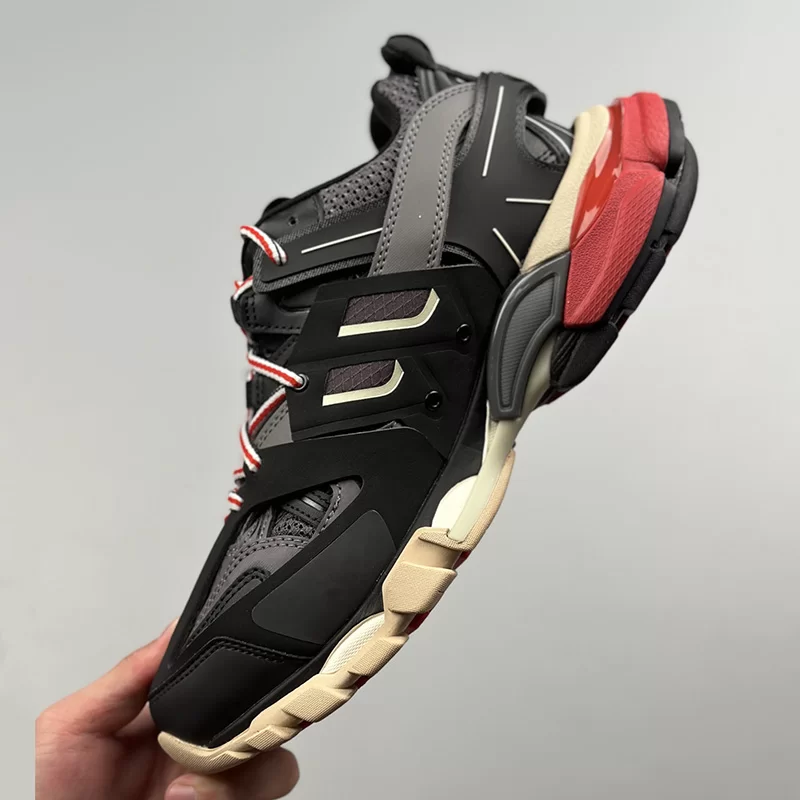 بالنسیاگا ترک Balenciaga Track Black Grey Red مشکی خاکستری قرمز - تصویر 5