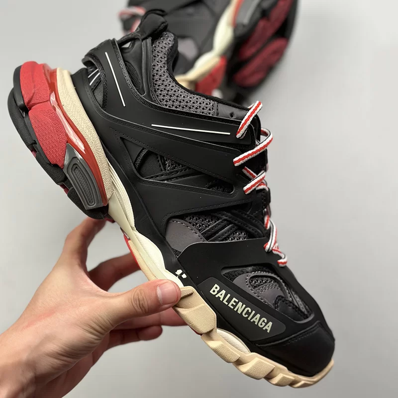 بالنسیاگا ترک Balenciaga Track Black Grey Red مشکی خاکستری قرمز - تصویر 8