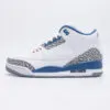 نایک جردن 3 رترو وزردز Jordan 3 Retro Wizards سفید آبی