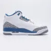 نایک جردن 3 رترو وزردز Jordan 3 Retro Wizards سفید آبی - تصویر 2