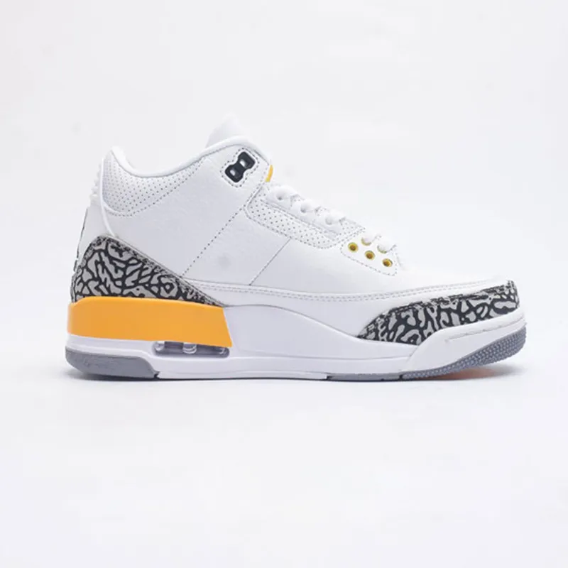 نایک جردن 3 رترو لیزر اورنج Jordan 3 Retro Laser Orange سفید نارنجی - تصویر 3