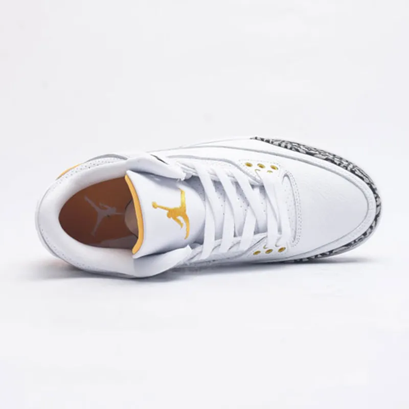 نایک جردن 3 رترو لیزر اورنج Jordan 3 Retro Laser Orange سفید نارنجی - تصویر 4