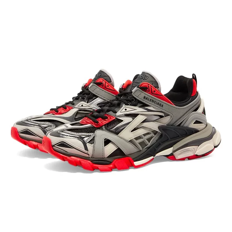 بالنسیاگا ترک Balenciaga Track.2 Black Grey Red مشکی خاکستری قرمز - تصویر 2
