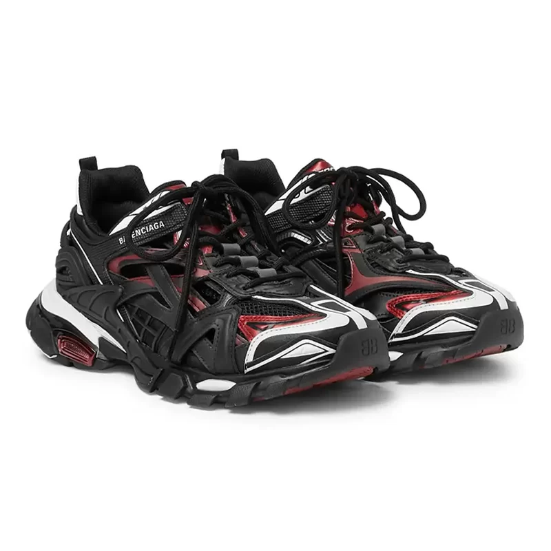 بالنسیاگا ترک Balenciaga Track 2 Black Burgundy مشکی بورگوندی - تصویر 4