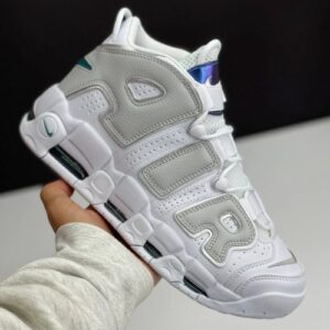 کفش نایک ایر مور آپتمپو سفید طوسی Nike Air More Uptempo White Grey کفش نایک ایر مور آپتمپو سفید طوسی Nike Air More Uptempo White Grey