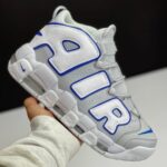 کفش نایک ایر مور آپتمپو طوسی آبی Nike Air More Uptempo Grey Blue