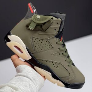 کفش نایک ایر جردن ۶ تراویس اسکات الیو Nike Air Jordan 6 Travis Scott Olive کفش نایک ایر جردن ۶ تراویس اسکات الیو Nike Air Jordan 6 Travis Scott Olive