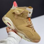 کفش نایک ایر جردن 6 تراویس اسکات بریتیش خاکی  Nike Air Jordan 6 Travis Scott British Khaki