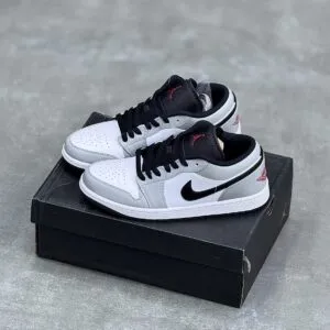 کفش نایک ایر جردن وان لو اسموک سفید طوسی Nike Air Jordan 1 Low Smoke White Grey