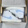 کفش نایک بلیزر ساقدار سفید آبی Nike Blazer Mid White Blue - تصویر 2