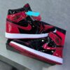 کفش نایک ایر جردن وان ساقدار ورنی مشکی قرمز ( مستر کوالتی ) Nike Air Jordan 1 High Patent Bred کفش نایک ایر جردن وان ساقدار ورنی مشکی قرمز ( مستر کوالتی ) Nike Air Jordan 1 High Patent Bred