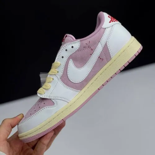 کفش نایک جردن ۱ لو تراویس اسکات صورتی Nike Air Jordan 1 Low Travis Scott Pink - تصویر 2