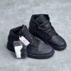 کفش نایک ایر جردن وان ساقدار تمام مشکی Nike Air Jordan 1 High Triple Black