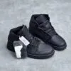 کفش نایک ایر جردن وان ساقدار تمام مشکی Nike Air Jordan 1 High Triple Black - تصویر 2