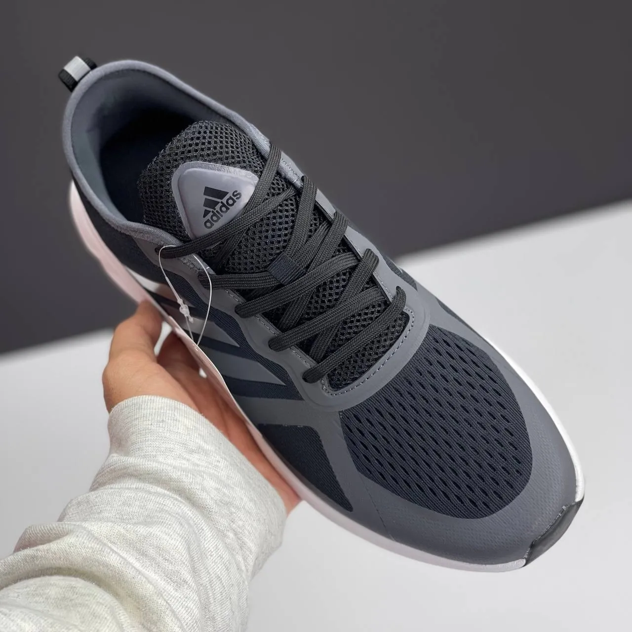 آدیداس کلودفوم مشکی طوسی Adidas Cloudfoam Black Grey آدیداس کلودفوم مشکی طوسی Adidas Cloudfoam Black Grey - تصویر 3