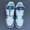 کفش لویی ویتون ترینر سوپر مستر سفید آبی Louis Vuitton Trainer Super Master White Blue