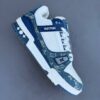 کفش لویی ویتون ترینر سوپر مستر سفید آبی Louis Vuitton Trainer Super Master White Blue