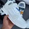 کفش لویی ویتون ترینر سوپر مستر تمام سفید Louis Vuitton Trainer Super Master Triple White - تصویر 2