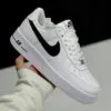 نایک ایر فورس وان سفید مشکی Nike Air Force 1 White Black نایک ایر فورس وان سفید مشکی Nike Air Force 1 White Black