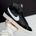کفش نایک بلیزر ساقدار مشکی سفید Nike Blazer Mid Black White