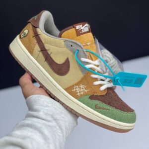 کفش نایک ایر جردن ۱ لو وودو قهوه‌ای  Nike Air Jordan 1 Low Voodoo Brown