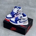 کفش نایک ایر جردن وان ساقدار آبی طوسی Nike Air Jordan 1 High Blue Grey