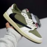 کفش نایک ایر جردن وان لو تراویس اسکات مدیوم الیو  Nike Air Jordan 1 Low Travis Scott Medium Olive