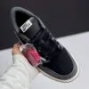 کفش نایک ایر جردن وان لو تراویس اسکات مشکی طوسی سوئد Nike Air Jordan 1 Low Travis Scott Black Grey Suede - تصویر 4