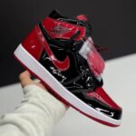 کفش نایک ایر جردن وان ساقدار ورنی مشکی قرمز  Nike Air Jordan 1 High Patent Bred