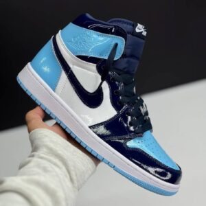 کفش نایک ایر جردن وان ساقدار ورنی آبی سورمهای Nike Air Jordan 1 High Patent Navy Blue کفش نایک ایر جردن وان ساقدار ورنی آبی سورمهای Nike Air Jordan 1 High Patent Navy Blue