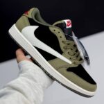 کفش نایک ایر جردن وان لو تراویس اسکات بلک الیو  Nike Air Jordan 1 Low Travis Scott Black Olive