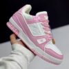 لویی ویتون ترینر سفید صورتی Louis Vuitton Trainer White Pink لویی ویتون ترینر سفید صورتی Louis Vuitton Trainer White Pink