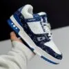 لویی ویتون ترینر سفید آبی Louis Vuitton Trainer White Blue