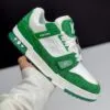 لویی ویتون ترینر سفید سبز Louis Vuitton Trainer White Green