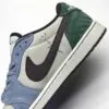 کفش نایک ایر جردن وان لو تراویس اسکات آبی سبز سوئد Nike Air Jordan 1 Low Travis Scott Blue Green Suede - تصویر 3